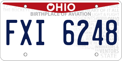 OH license plate FXI6248
