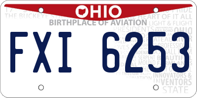 OH license plate FXI6253