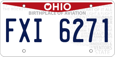 OH license plate FXI6271