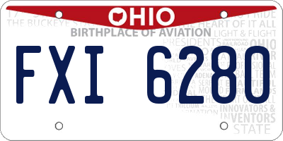 OH license plate FXI6280