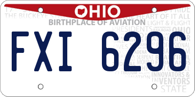 OH license plate FXI6296