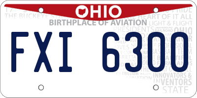 OH license plate FXI6300