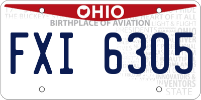 OH license plate FXI6305
