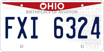 OH license plate FXI6324