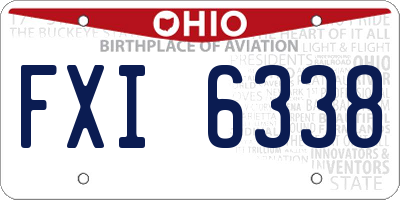 OH license plate FXI6338