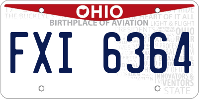 OH license plate FXI6364