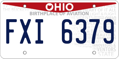 OH license plate FXI6379