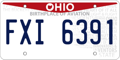 OH license plate FXI6391