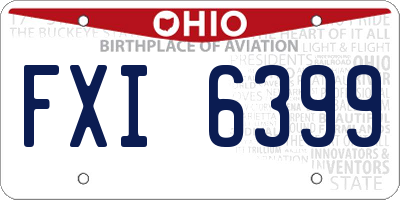 OH license plate FXI6399
