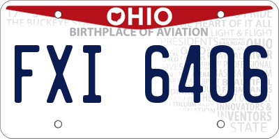 OH license plate FXI6406