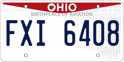 OH license plate FXI6408
