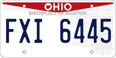 OH license plate FXI6445