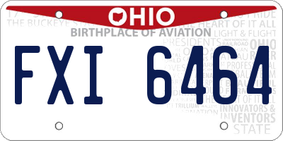 OH license plate FXI6464
