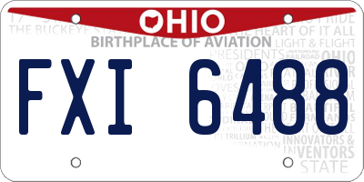 OH license plate FXI6488