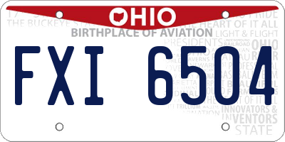 OH license plate FXI6504