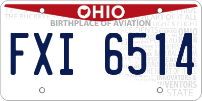 OH license plate FXI6514
