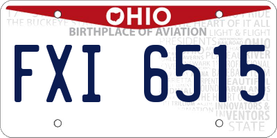 OH license plate FXI6515