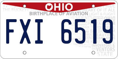 OH license plate FXI6519