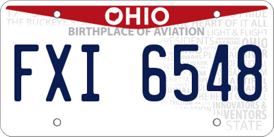 OH license plate FXI6548