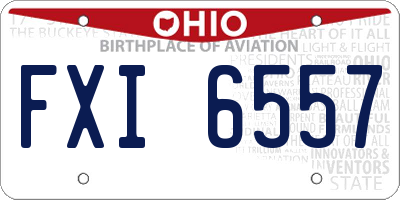OH license plate FXI6557
