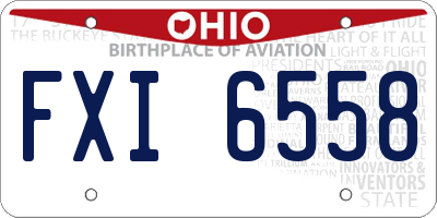 OH license plate FXI6558