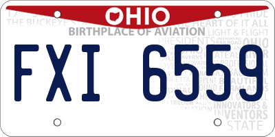 OH license plate FXI6559