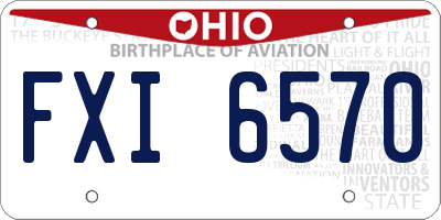 OH license plate FXI6570