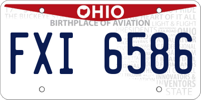OH license plate FXI6586