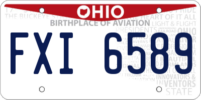 OH license plate FXI6589