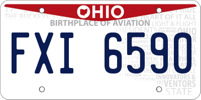 OH license plate FXI6590