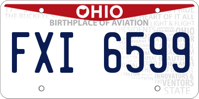 OH license plate FXI6599