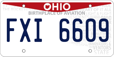 OH license plate FXI6609