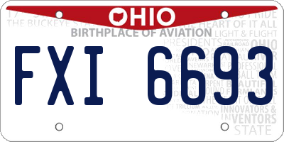 OH license plate FXI6693