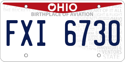 OH license plate FXI6730