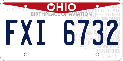 OH license plate FXI6732