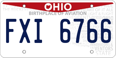 OH license plate FXI6766