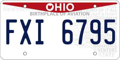 OH license plate FXI6795