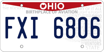OH license plate FXI6806
