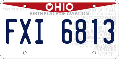 OH license plate FXI6813