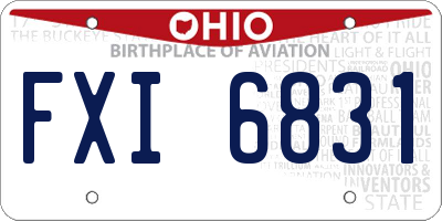 OH license plate FXI6831