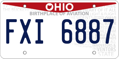 OH license plate FXI6887