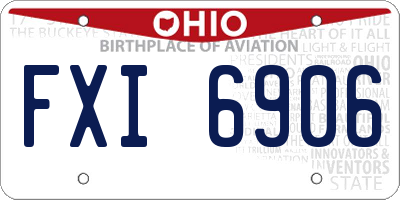 OH license plate FXI6906