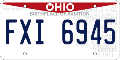 OH license plate FXI6945