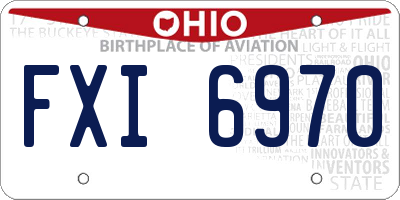 OH license plate FXI6970