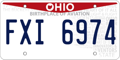 OH license plate FXI6974