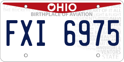 OH license plate FXI6975