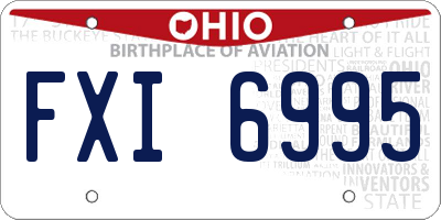 OH license plate FXI6995