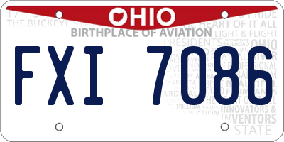 OH license plate FXI7086
