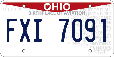 OH license plate FXI7091
