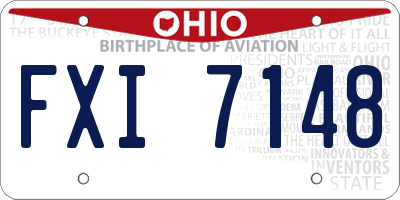 OH license plate FXI7148